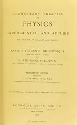 Cover of Elementary treatise on physics, experimental and applied