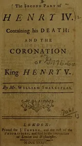 Cover of Henry IV, Part 2