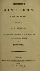 Cover of King John