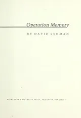 Cover of Operation memory