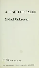 Cover of A pinch of snuff
