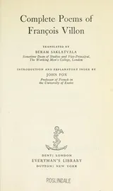 Cover of Complete poems of François Villon