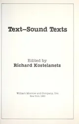 Cover of Text--sound texts