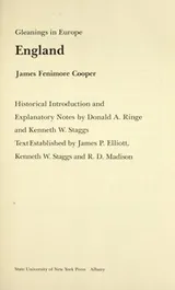 Cover of Gleanings in Europe, England