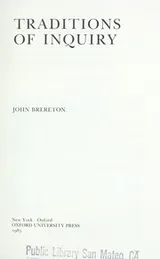 Cover of Traditions of inquiry