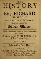 Cover of The History of King Richard the Second