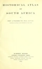 Cover of Historical atlas of South Africa