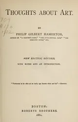 Cover of Thoughts about art
