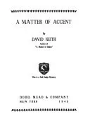 Cover of A Matter of Accent