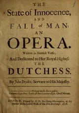 Cover of The state of innocence, and fall of man