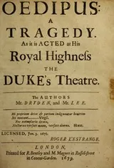 Cover of Oedipus
