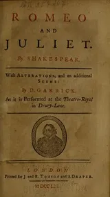 Cover of Romeo and Juliet, 1750