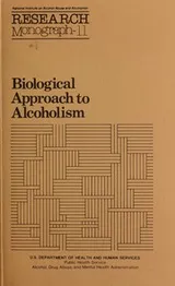 Cover of Biological approach to alcoholism