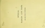 Cover of Optical tables and data for use of opticians