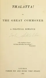 Cover of Thalatta! or, The great commoner