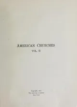 Cover of American churches ...