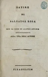 Cover of Satire di Salvator Rosa