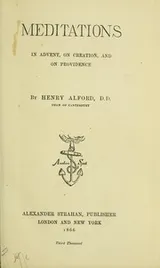 Cover of Meditations in Advent, on creation, and on providence