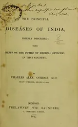 Cover of The principal diseases of India, briefly described