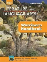 Cover of Literature Language Arts First Course Grade 7 Holt Literature Language Arts Warriners Handbook