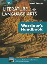 Cover of Literature Language Arts Fourth Course Grade 10 Holt Literature Language Arts Warriners Handbook Hs