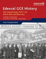Cover of Edexcel Gce History  A2 The United States 191754 Boom Bust and Recovery