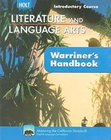 Cover of California Holt Literature and Language Arts Warriners Handbook Introductory Course