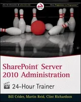 Cover of Sharepoint Server 2010 Administration 24hour Trainer