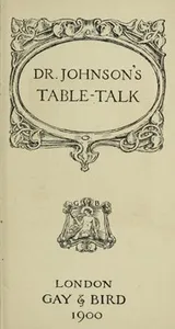 Cover of Dr. Johnson's table talk