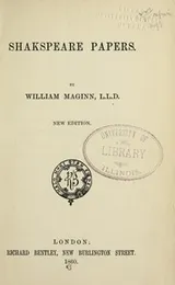 Cover of Shakespeare papers