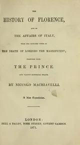 Cover of The history of Florence, and of the affairs of Italy