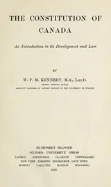 Cover of The constitution of Canada