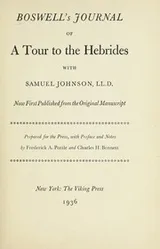 Cover of Boswell's Journal of a tour to the Hebrides with Samuel Johnson, LL.D.