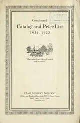 Cover of Condensed catalog and price list