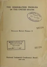 Cover of The immigration problem in the United States