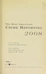 Cover of The Best American Crime Reporting 2008