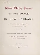 Cover of Wonder-working Providence, 1628-1651