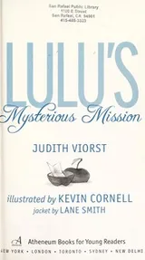Cover of Lulu's mysterious mission