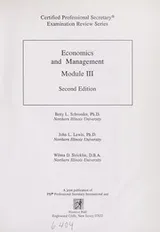 Cover of Economics and management, module III