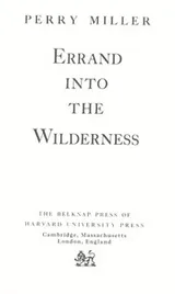 Cover of Errand into the wilderness