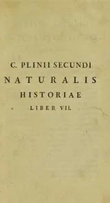 Cover of Historiae naturalis libri XXXVII