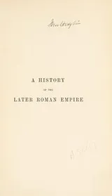 Cover of A history of the later Roman Empire