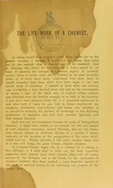 Cover of The life work of a chemist
