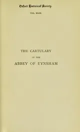 Cover of Eynsham cartulary