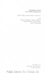 Cover of Deregulation and the new airline entrepreneurs