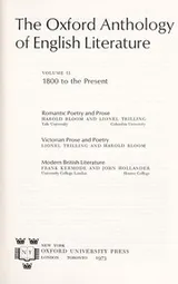Cover of The Oxford anthology of English literature
