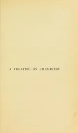 Cover of A treatise on chemistry