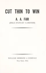 Cover of Cut Thin to Win