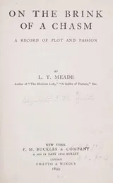 Cover of On the brink of a chasm