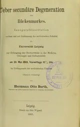 Cover of Ueber secund©Þre Degeneration des R©ơckenmarkes